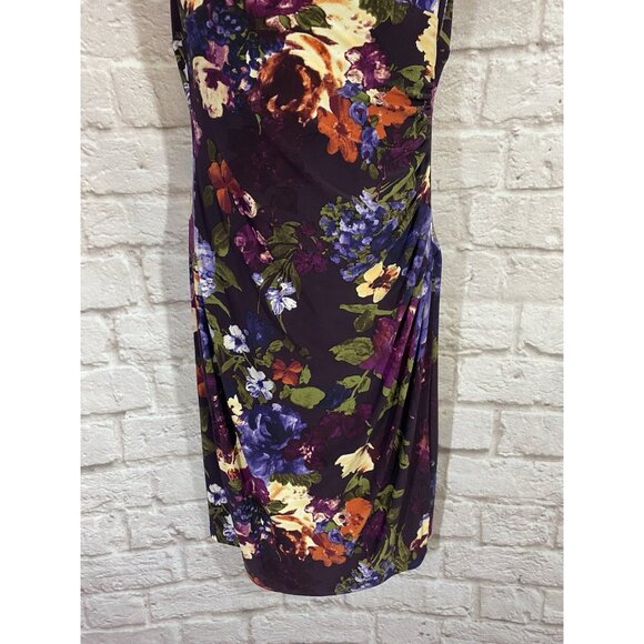 Ralph Lauren Dress 8 Floral Wrinkle Free Packable Travel Feminine Stretch 43 - Picture 3 of 9